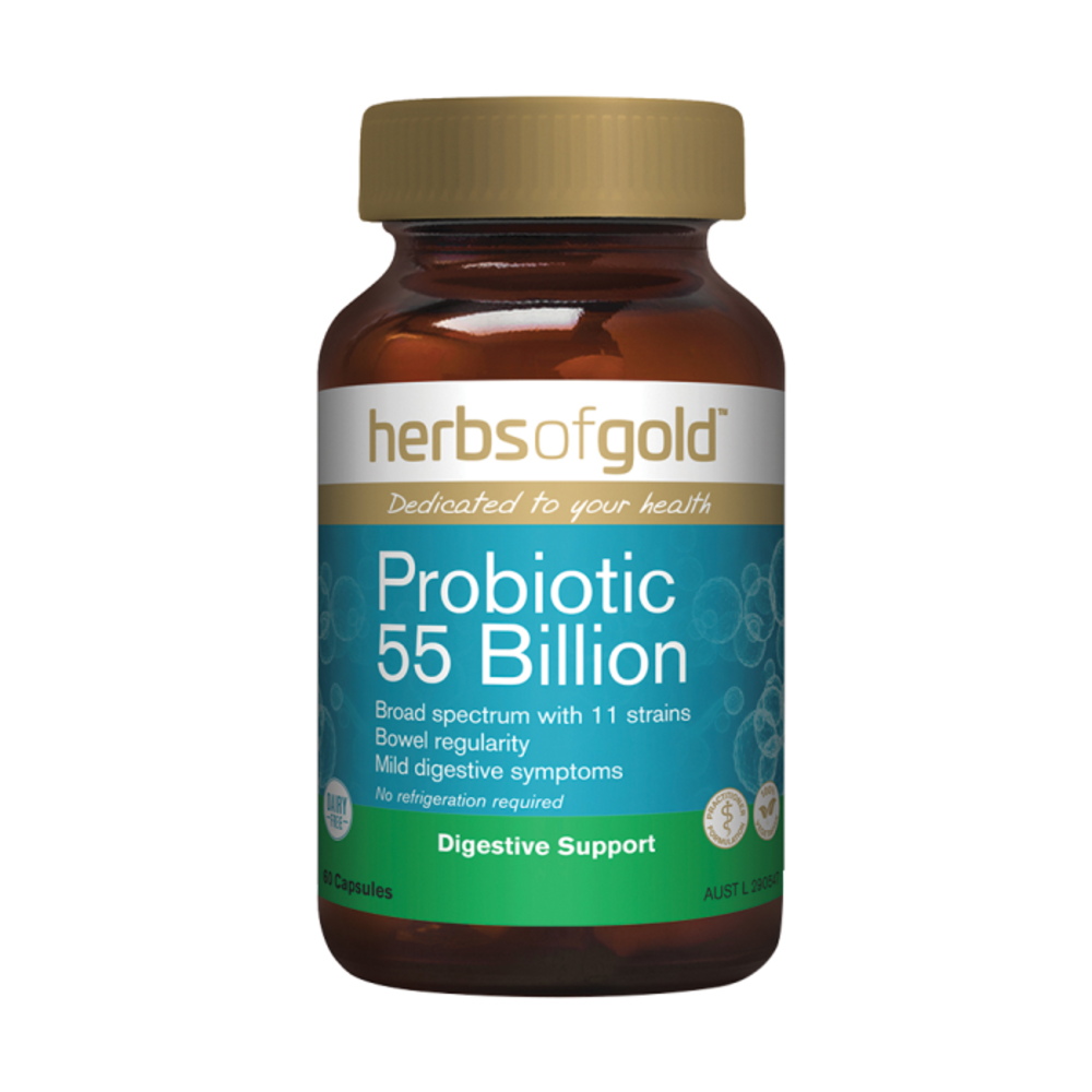 허브 오브 골드 프로바이오틱빌리언 (쉘프 스테이블) 60c, Herbs Of Gold Probiotic 55 Billion (Shelf Stable) 60c