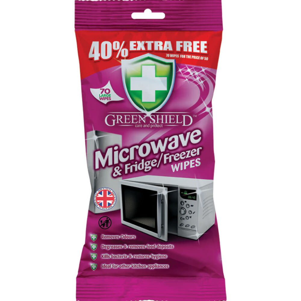 그린 실드 마이크로웨이브 앤 냉장고 물티슈팩, Green Shield Microwave and Fridge Wipes 70 Pack