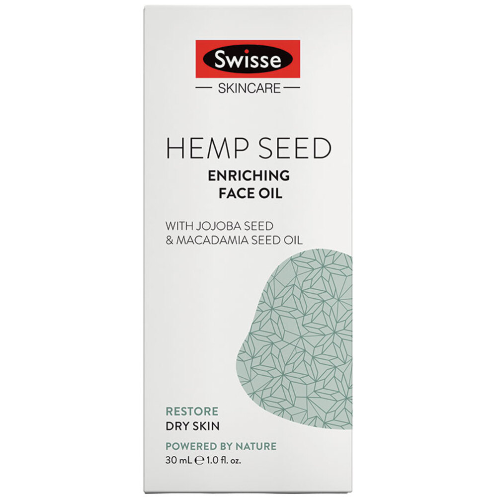 Swisse Skincare Hemp Seed Enriching Face Oil 30ml