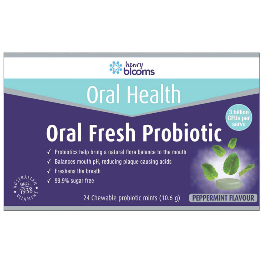 블룸스 오랄 프레쉬 프로바이오틱 24 츄어블 민트타블렛 Blooms Oral Fresh Probiotic 24 Chewable Mint Tablets