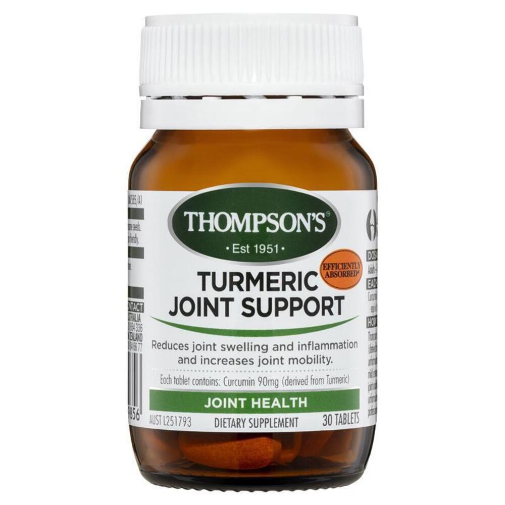 톰슨 강황 조인트 서포트 30 타블렛 Thompsons Turmeric Joint Support 30 Tablets