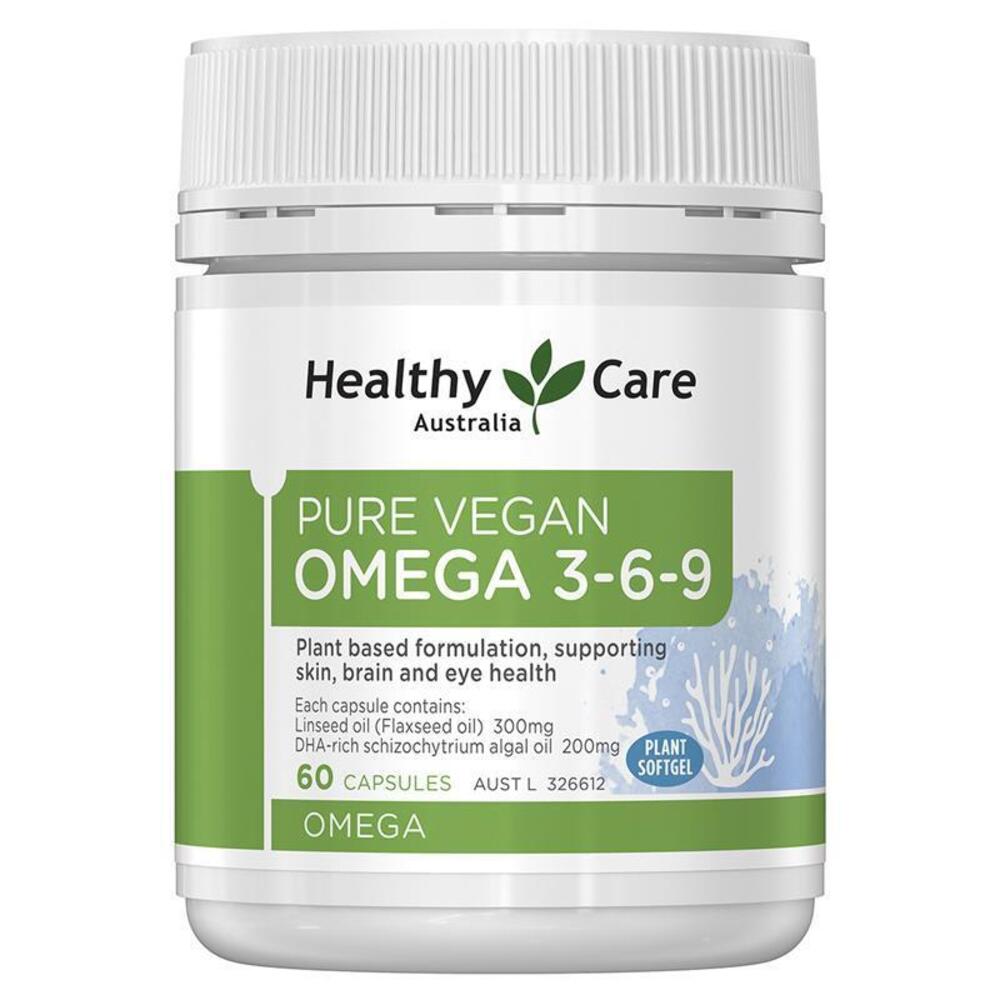 Healthy Care Pure Vegan Omega 3-6-9 60 Capsules
