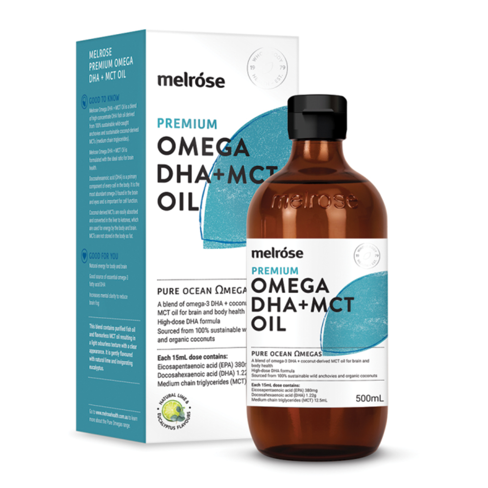 멜로즈 프리미엄 오메가 DHA + MCT 오일 500ml, Melrose Premium Omega DHA + MCT Oil 500ml