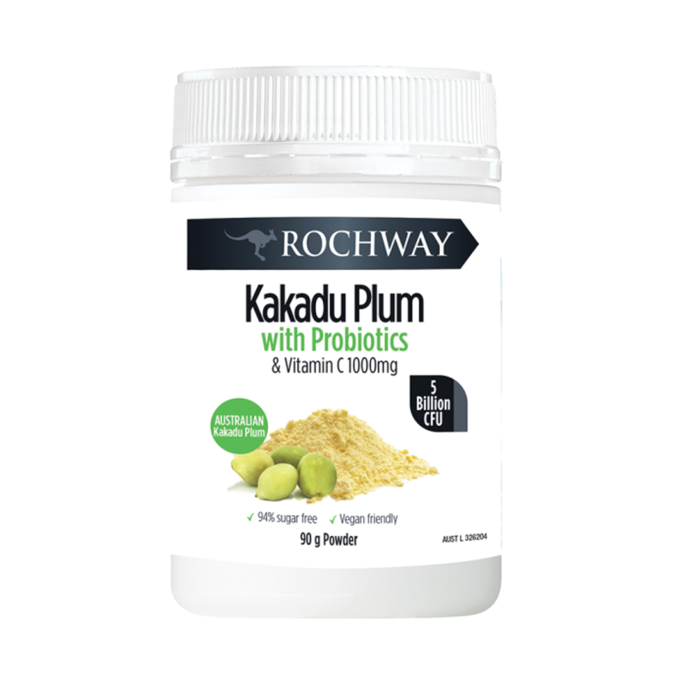 로치웨이 카카두 자두 윗 프로바이오틱스 (5 빌리언 CFU) and 비타민 C 90g, Rochway Kakadu Plum with Probiotics (5 billion CFU) and Vitamin C 90g