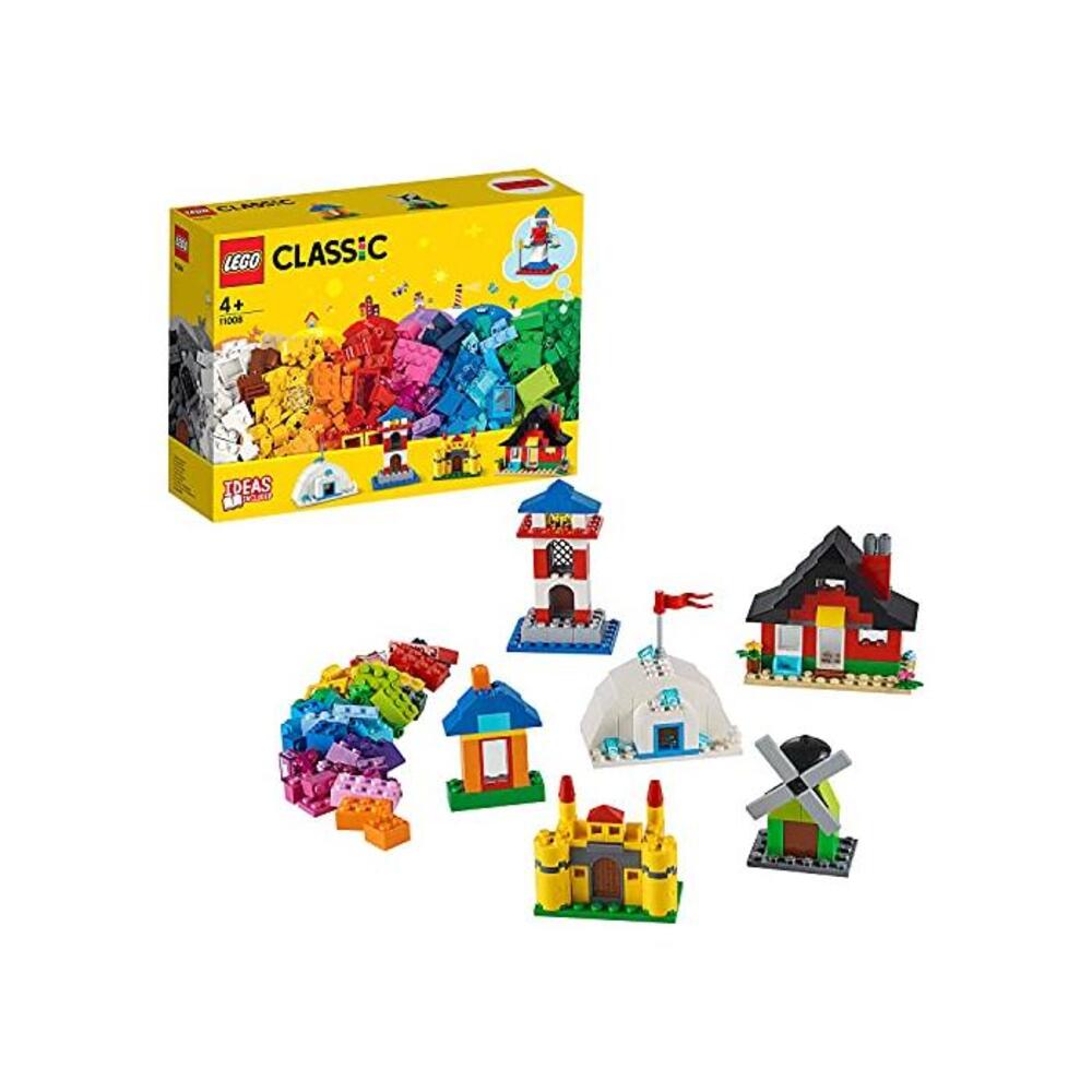 LEGO 레고 클래식 Bricks and Houses 11008 Kids’ 빌딩 토이 스타ter Set with Fun Builds to Stimulate Young Minds B07W5PW3K8
