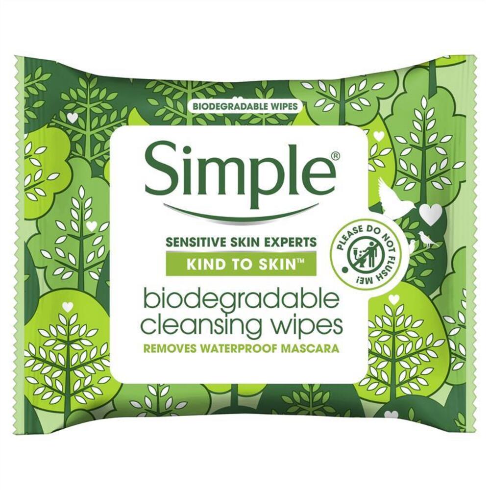심플 바이오드그래이더블 클렌징 물티슈 25, Simple Biodegradable Cleansing Wipes 25