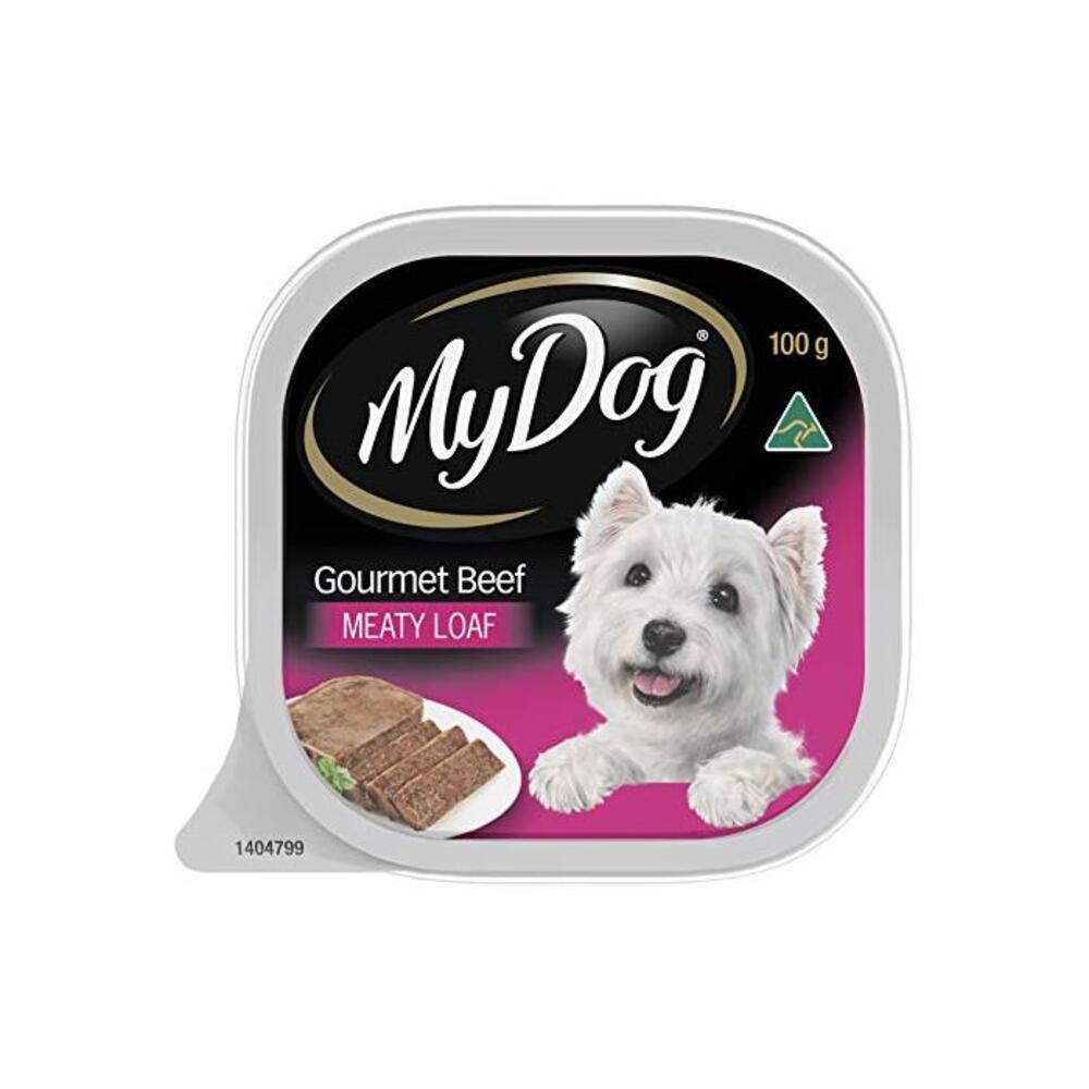 MY DOG Gourmet Beef Wet Dog Food 100g Tray, 24 Pack, Adult, Small/Medium B07K9VR8X8