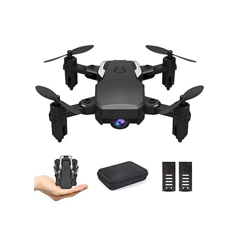 B-Qtech Mini Drone with Camera HD 1080P, Foldable RC Quadcopter, Optical Flow Fixed Height, Altitude Hold Headless RTF 360 Degree FPV Video WiFi 4-Axis Gyro 2 Batteries. B08G7YNN29