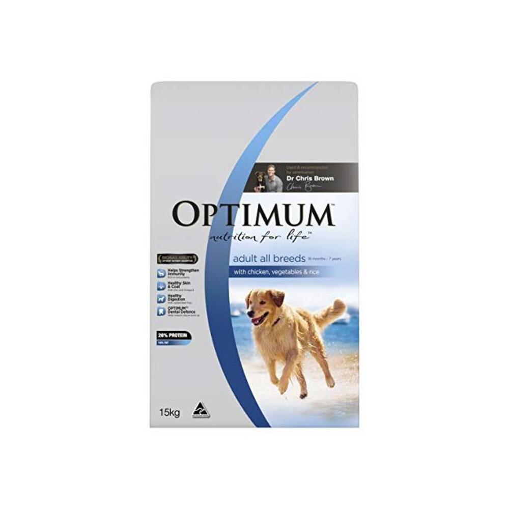 OPTIMUM Adult Chicken Vegetables And Rice Dry Dog Food 15kg Bag, Adult, Small/Medium/Large B07GD6T39R