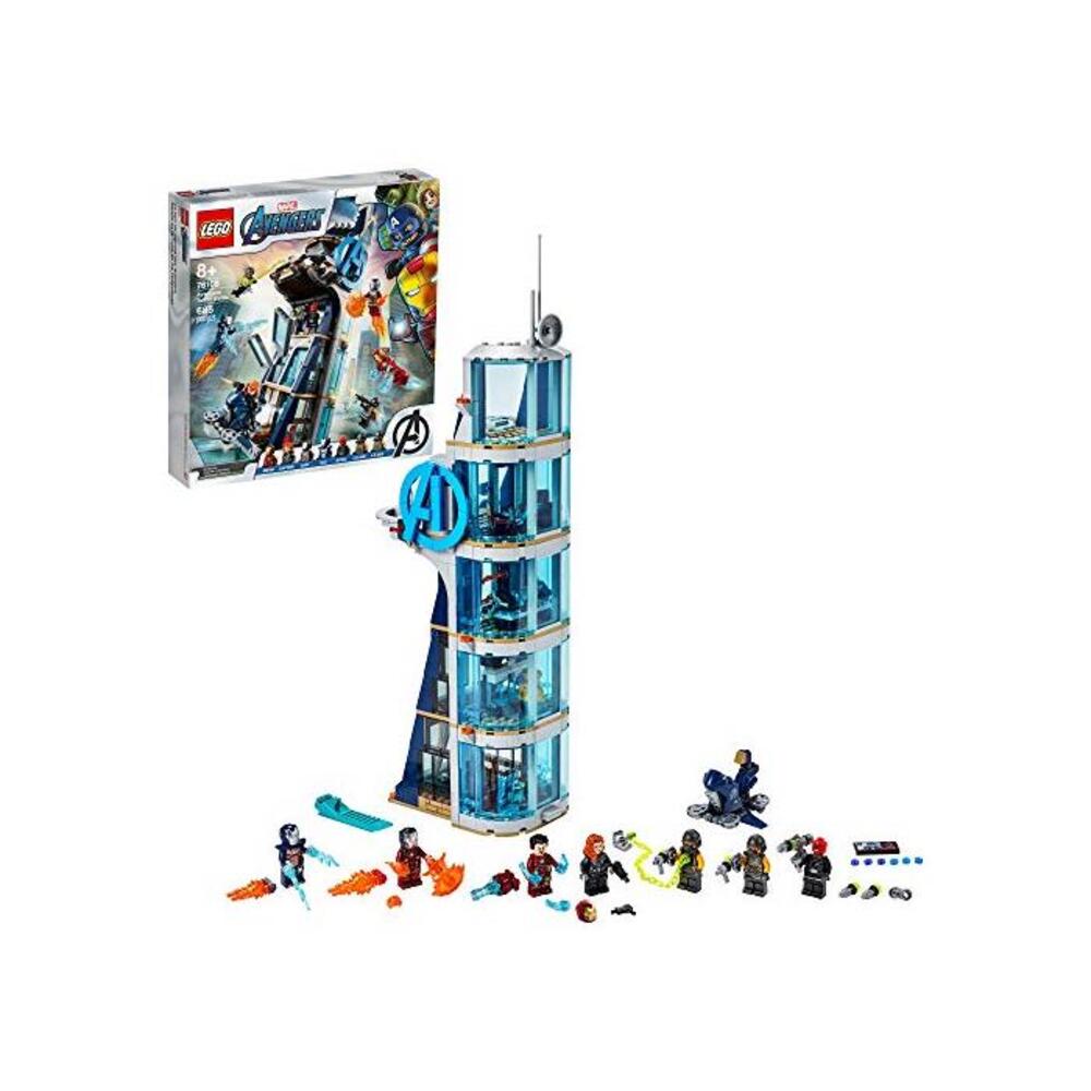 LEGO 레고 마블 어벤져스: 어벤져스 Tower Battle 76166 Collectible 빌딩 토이 with Action Scenes and 슈퍼히어로 미니피규어s; Cool 홀리데이 or 생일 Gift (685 Pieces) B0858JV9RG