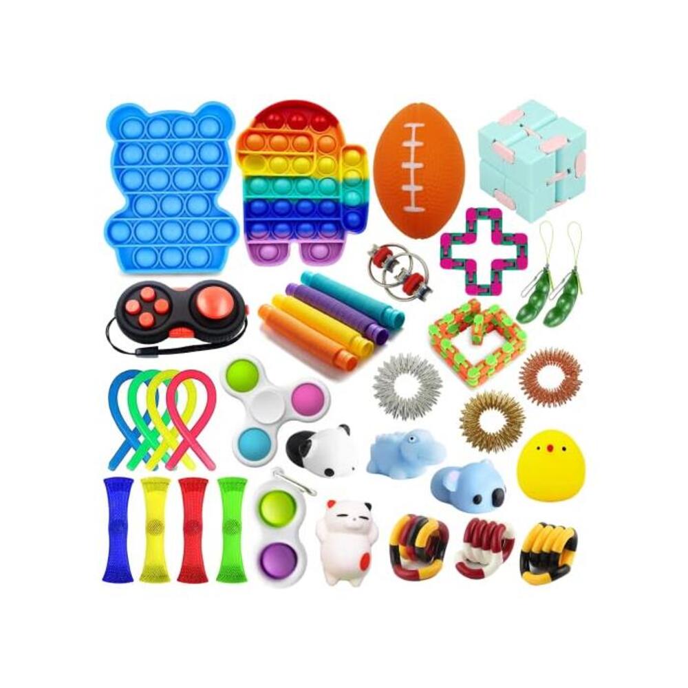 35 Pcs Fidget Toys Set, Sensory Fidget Toys Pack, Popular Fidget Toys Set Sensory Fidget Toys for Kids Adults,Stress Relief and Anti-Anxiety Tools B092LN93S9