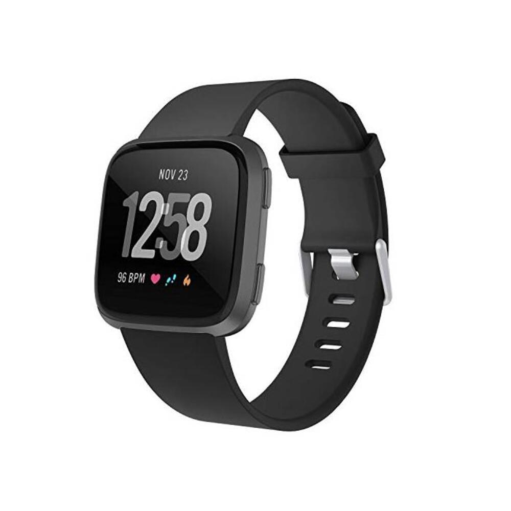 Adepoy Compatible for Fitbit Versa Bands, Soft TPU Replacement Strap Compatible with Fitbit Versa/Versa Lite/Versa Special Edition/Versa 2, Women Men Small Large B082KRD8T3