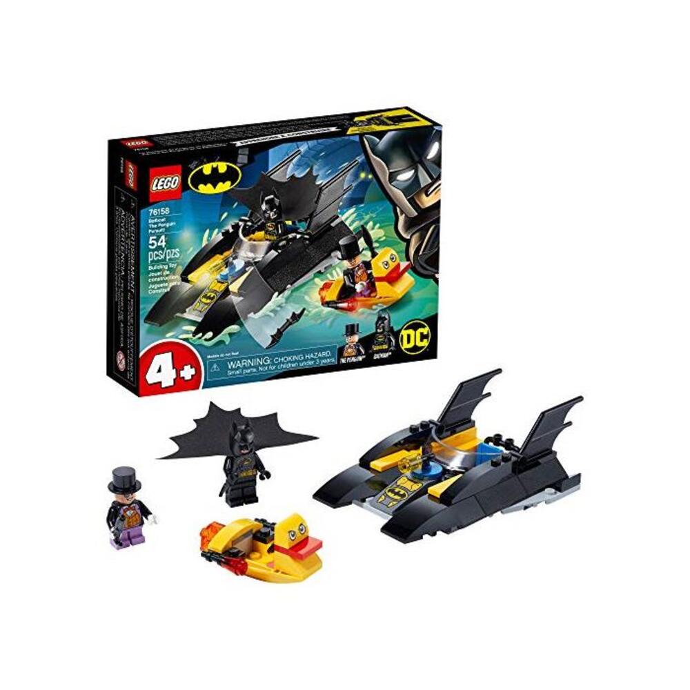 LEGO 레고 DC Batboat 더 팽귄 Pursuit! 76158 Top 베트맨 빌딩 토이 for Kids, with 슈퍼-히어로 미니피규어s, 2 Boats, a Batarang and an Umbrella, Great 홀리데이 or 생일 Gift (55 Pi B0858MYF21