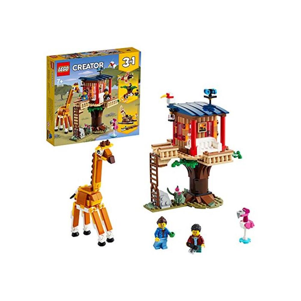 LEGO 레고 31116 크리에이터 3 in 1 Safari Wildlife Tree House, Catamaran, Biplane 토이, 빌딩 Set with Boat, Plane and 토이 Lion B08G59HZNY