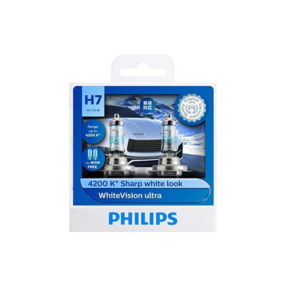 Philips 12972WVUSM H7 WhiteVision Ultra Headlight Globe Twin Pack B0873KMH8D