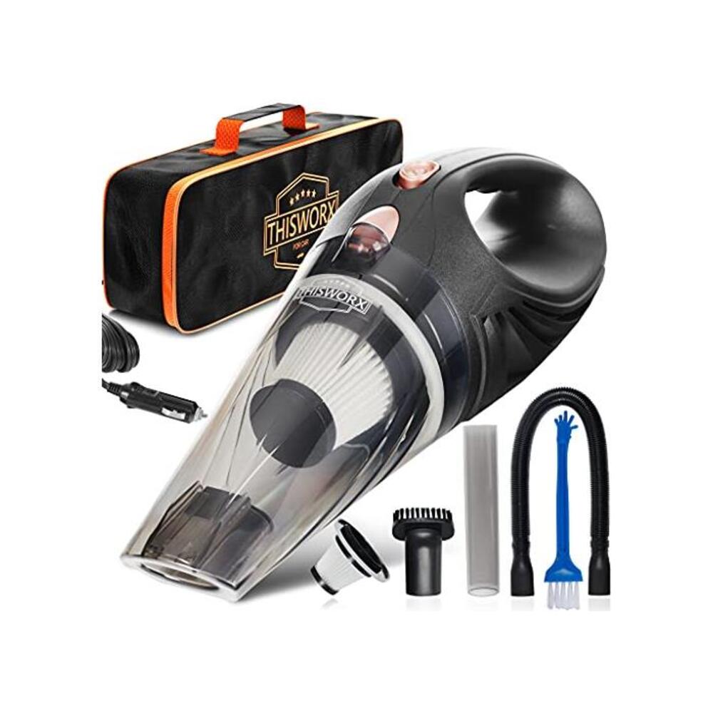 Portable Car Vacuum Cleaner: High Power Corded Handheld Vacuum w/ 16 Foot Cable - 12V - Best Car &amp; Auto Accessories Kit for Detailing and Cleaning Car Interior B06ZY896ZM