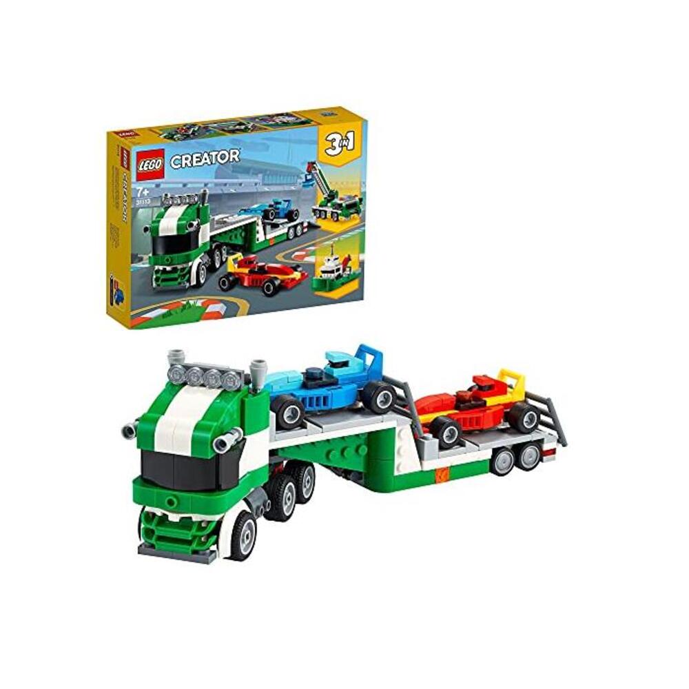 LEGO 레고 31113 크리에이터 3 in 1 Race Car Transporter 토이 Truck with Trailer, Crane and Tugboat 빌딩 Set B08G56GFCV