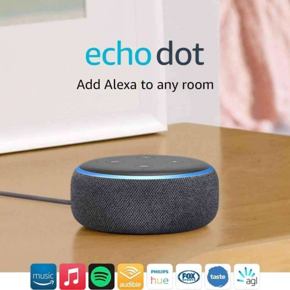 Echo Dot (3rd Gen) – Smart speaker with Alexa - Charcoal Fabric B07PJV9DHV