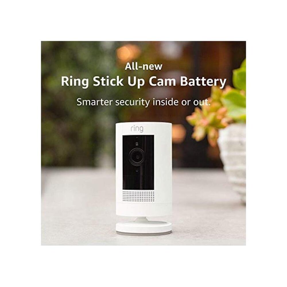 All-new Ring Stick Up Cam Battery HD security camera with Two-Way Talk, white, Works with Alexa – 3 Pack B07RGSJHCB