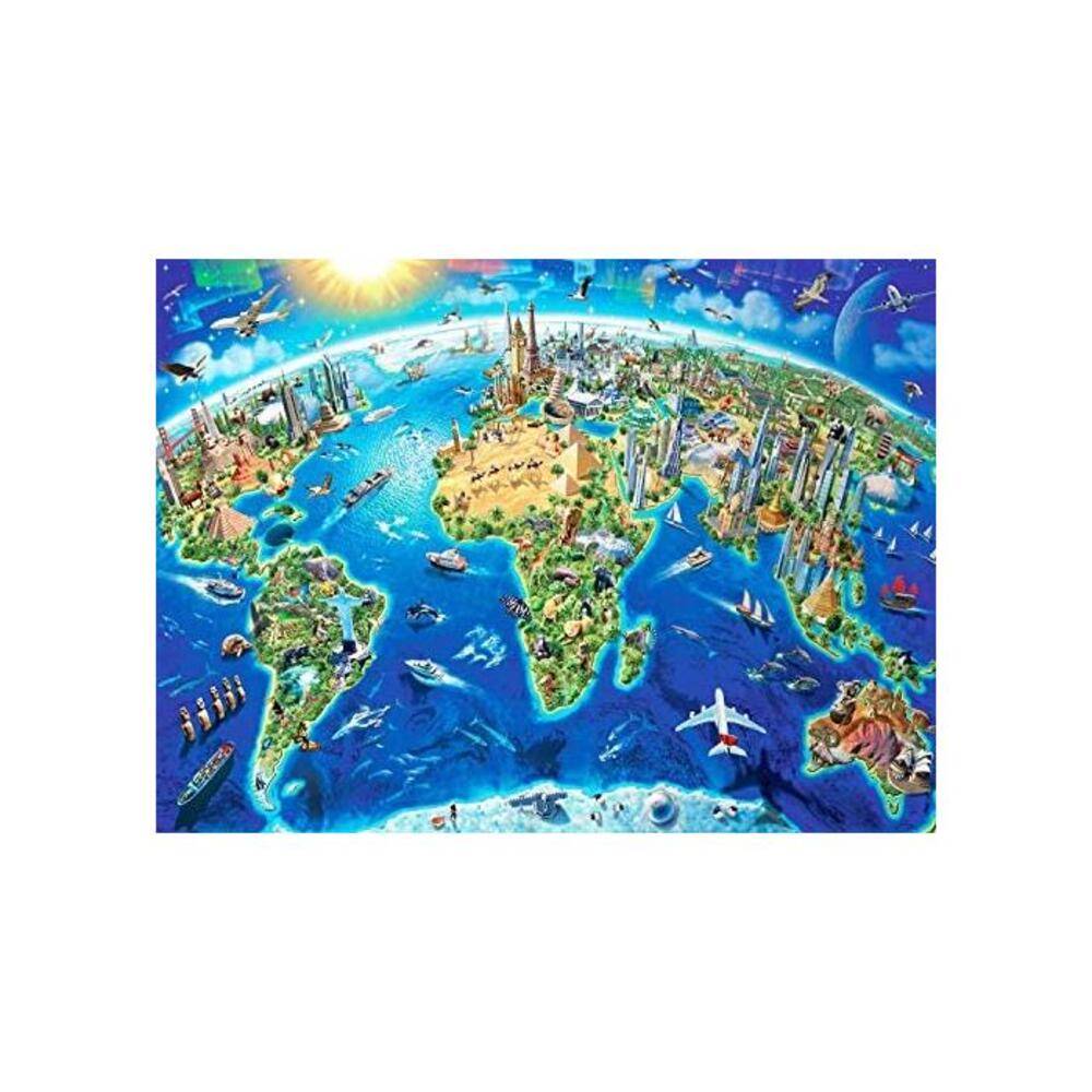 1000 Piece Jigsaw Puzzle for Adults World Landmarks Map Challenging Puzzle Large Difficult Puzzles DIY Entertainment Toys Home Decor 28 x 20 Inch B0919B8T29