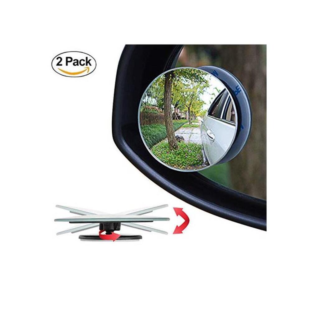 Blind Spot Mirror, 360°Rotatable Wide Angle Ultra HD Convex Rear View Mirror for Car, SUV, Truck - 2 Pack B08HYTQC6C