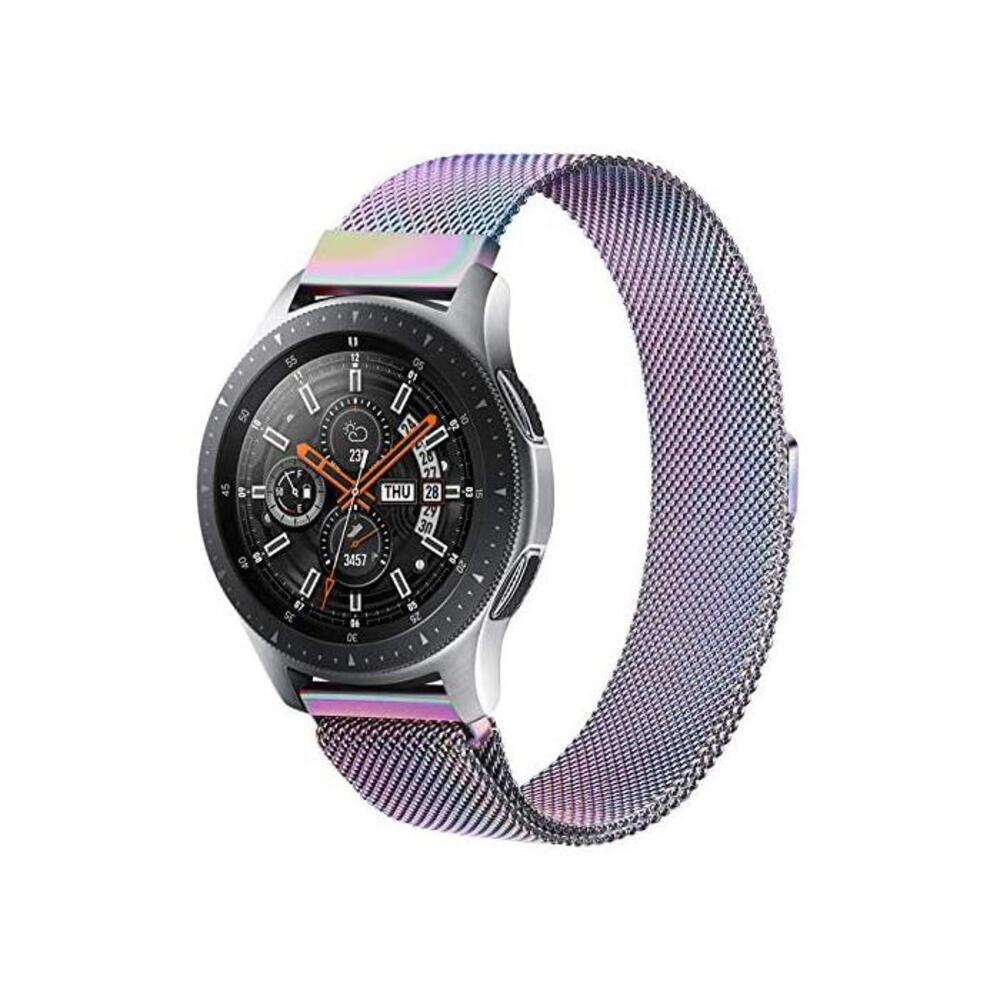 22mm Bands Compatible with Samsung Galaxy Watch 3 45mm / Galaxy Watch 46mm / Gear S3 Frontier Classic Band, 22mm Width Stainless Steel Mesh Loop Replacement Wristband Strap B08Y5QVPYX
