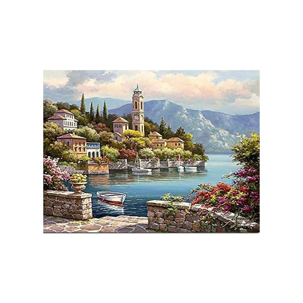 Paint by Numbers-DIY Digital Canvas Oil Painting Adults Kids Paint by Number Kits Home Decorations- Flower Castle 16 * 20 inch B07B96RT8P
