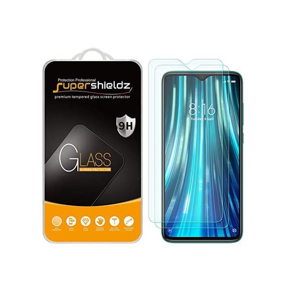 (2 Pack) Supershieldz for Xiaomi (Redmi Note 8 Pro) Tempered Glass Screen Protector, Anti Scratch, Bubble Free B08159ZMQT