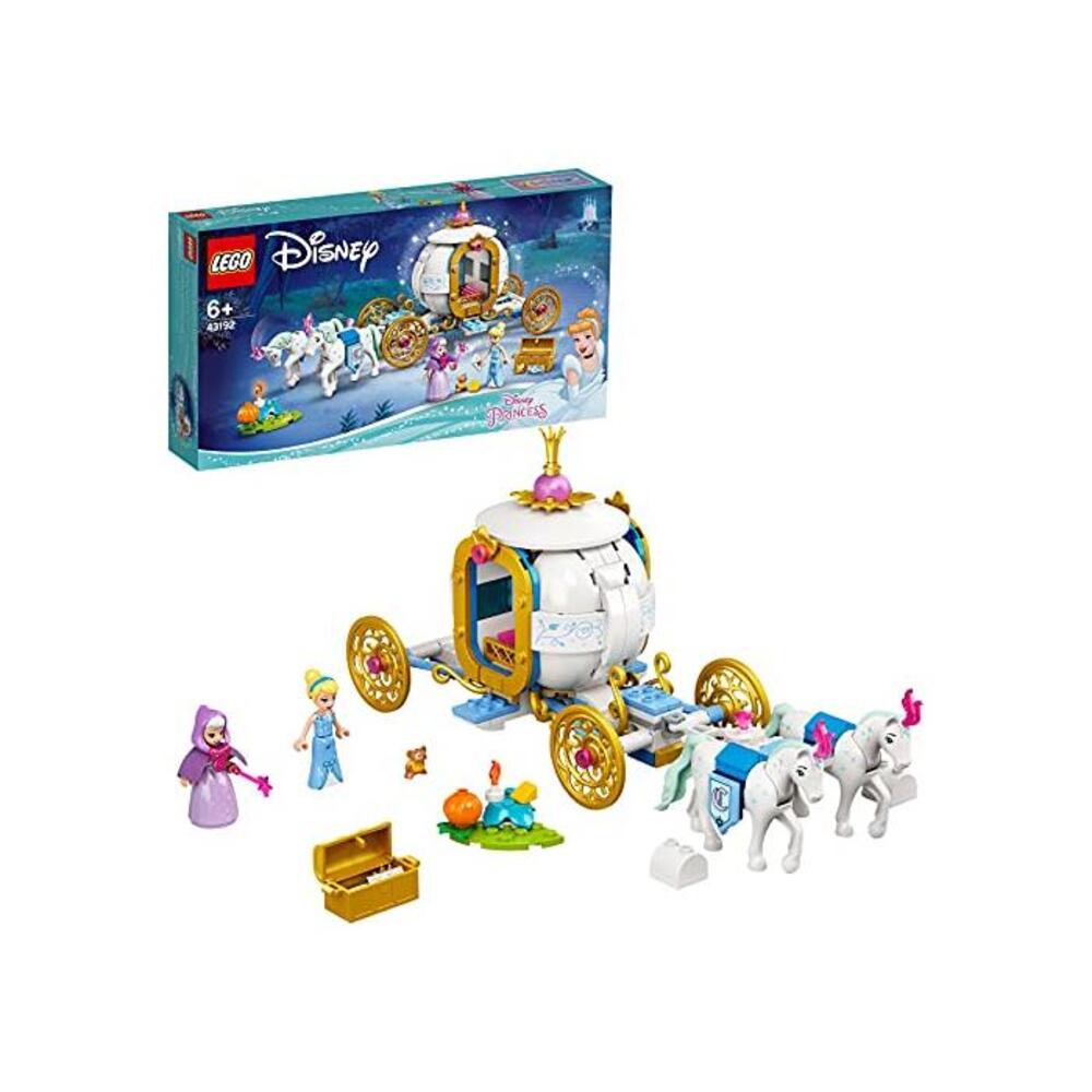 LEGO 레고 43192 디즈니 프린세스 Cinderella’s Royal Carriage 토이 with 2 Mini Dolls and Horse Figures B08G55QRGC