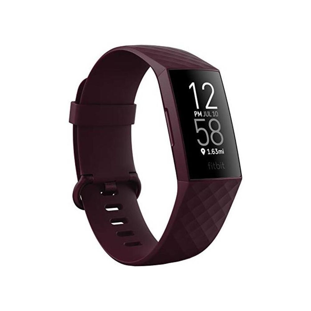 Fitbit Charge 4 Advanced Fitness Tracker with GPS, Heart Rate, Sleep &amp; Swim Tracking - Rosewood Pink B085LFG2XQ