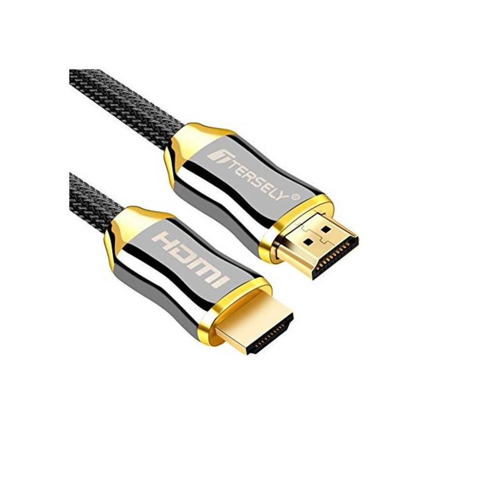 TERSELY 4K HDMI Cable, 2M HDMI Cable 2.0a/b High Speed HDR Ultra FULL HD 4K@60Hz 4:4:4 Resolution 4096*2160 Nylon Net Zinc Alloy Hood Gold Plated Connector for PS4 Xbox 360 Mac HDT B07RN6FMSN