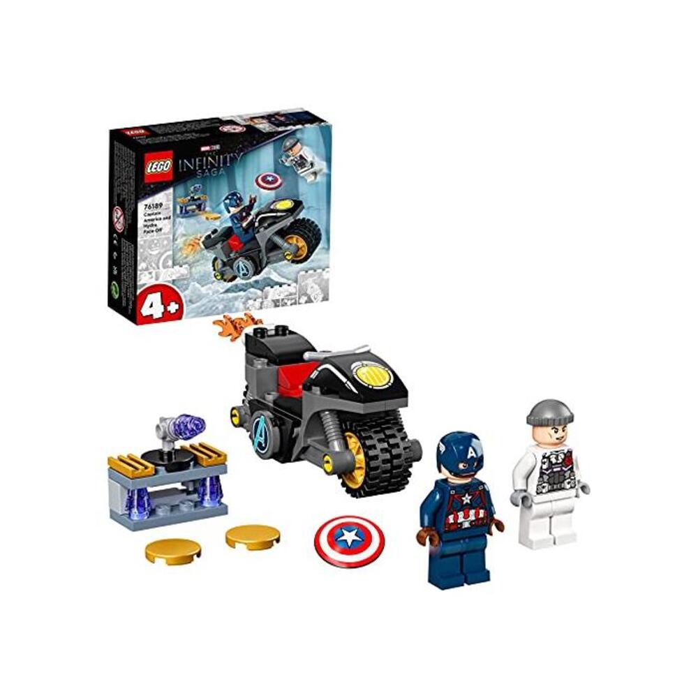 LEGO 레고 76189 마블 캡틴 America and Hydra Face-Off 빌딩 Set, 슈퍼히어로 토이 for Kids Age 4 + with Motorbike B08W8M82PH