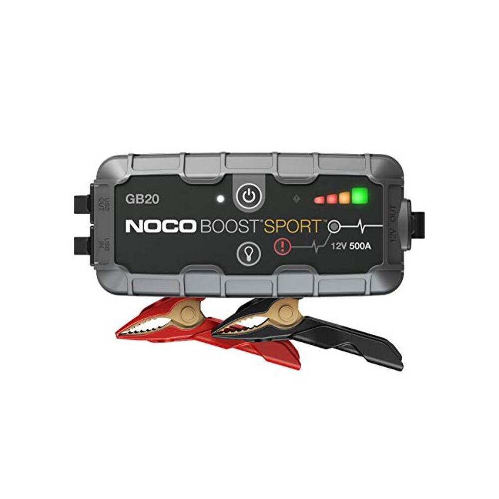 NOCO Boost Sport GB20 500 Amp 12-Volt UltraSafe Portable Lithium Car Battery Booster Jump Starter Power Pack for Up to 4-Liter Petrol Engines B015TKPT1A