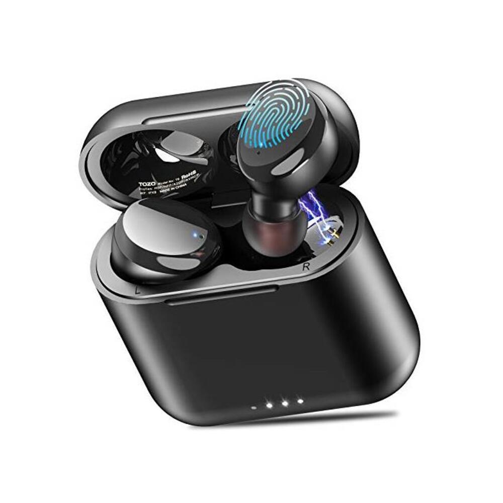 TOZO T6 True Wireless Earbuds Bluetooth Headphones Touch Control with Wireless Charging Case IPX8 Waterproof TWS Stereo Earphones in-Ear Built-in Mic Headset Premium Deep Bass for B07RGZ5NKS