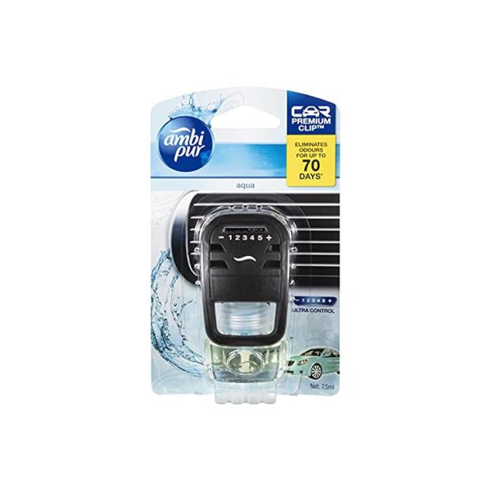 Ambi Pur Premium Clip Aqua Car Air Freshener, 7.5ml B07P6WXTDD