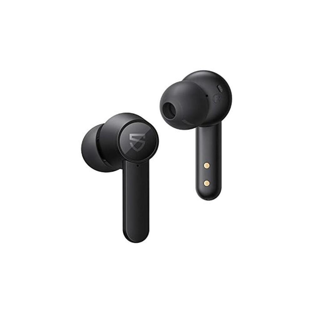 Wireless Earbuds, SOUNDPEATS Q Bluetooth 5.0 Noise-Cancelling Headphones, in-Ear Wireless Charging Headphones with Dual Mic 10mm Driver Touch Control 21Hs Playtime USB-C Charge Ear B08M95H1YY