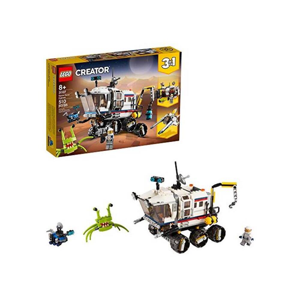 LEGO 레고 크리에이터 3in1 스페이스 Rover Explorer 31107 빌딩 토이 for Kids Who Love Imaginative Play, 스페이스 and Exploration Adventures on Exotic Planets (510 Pieces) B0858S9D8Q