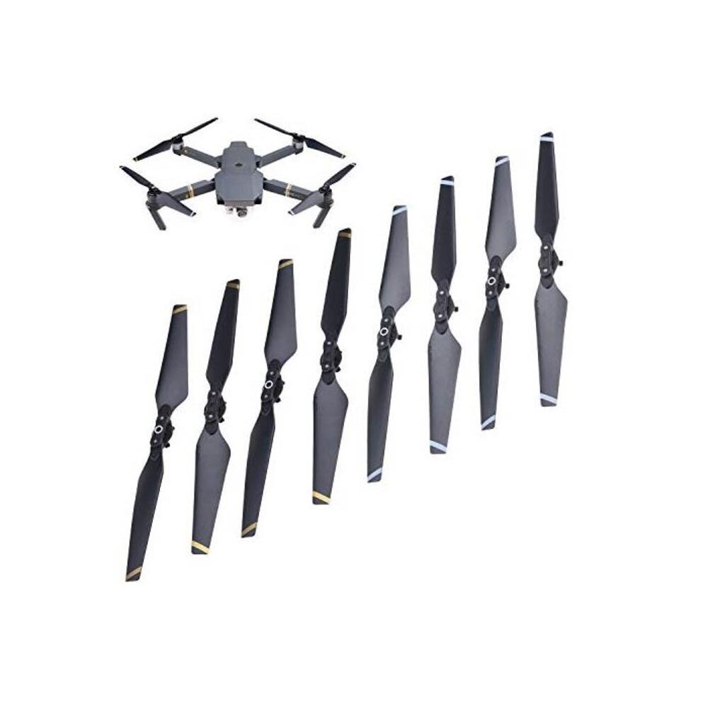 CamKix Propellers replacement for DJI Mavic Pro - 2 Set (8 Blades) - Gray + White - Quick Release Foldable Wings - Flight Tested - Essential DJI Mavic Pro Accessory - Excellent Rel B0753D4ZYD