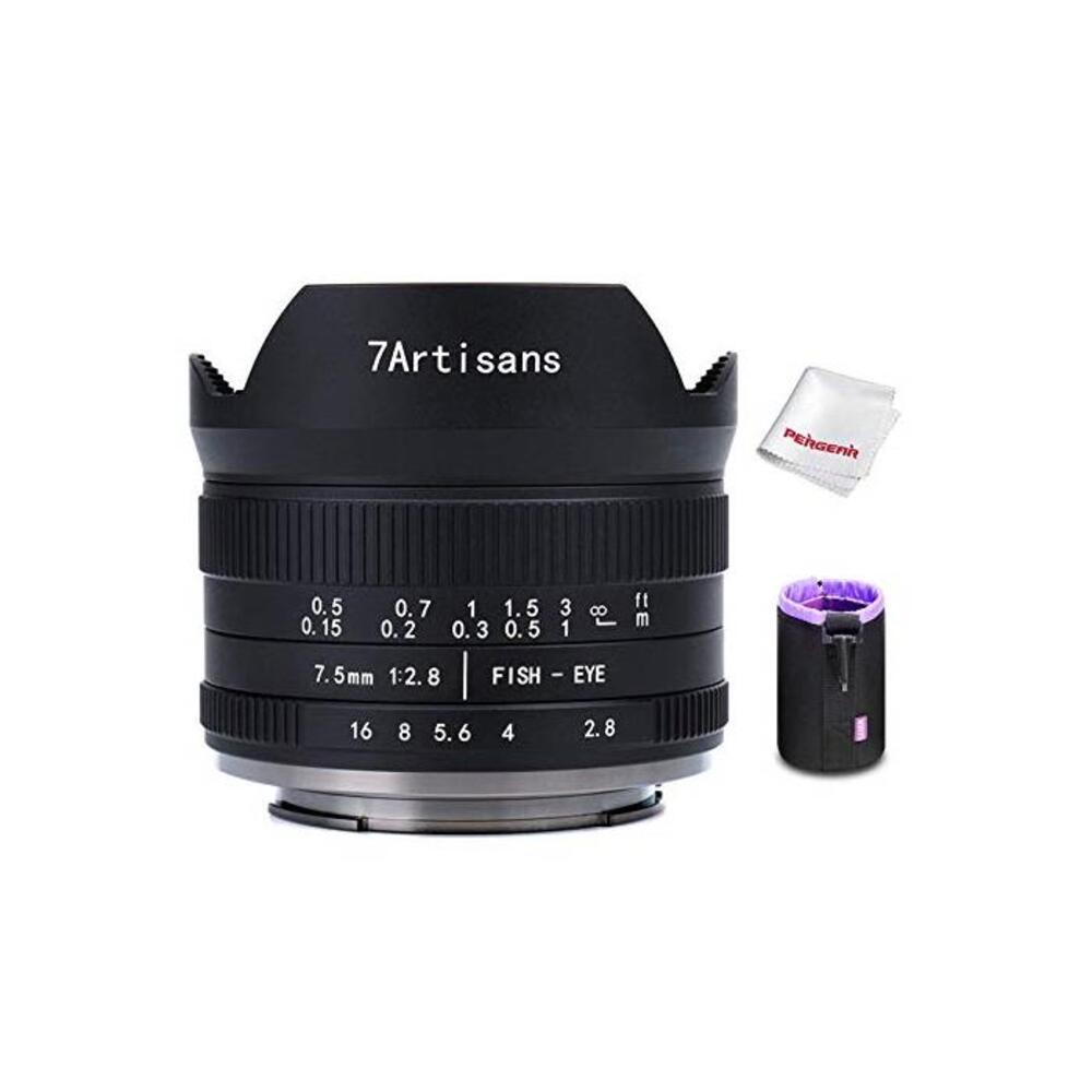 7artisans 7.5mm F2.8 II V2.0 Fisheye Lens with 190° Angle of View, Compatible with MFT M4/3 Mount Cameras GM1 GM5 GM7 GX1 GX7 GX8 EPM1 EPM2 E-P1 E-P2 E-P3 E-P5 E-M1 E-M1II E-M5 E-M B08XNG6KTH