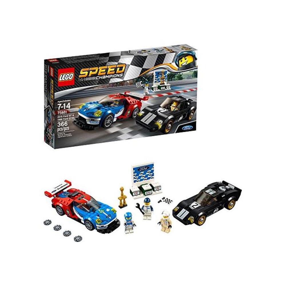 LEGO 레고 스피드 챔피온 6175279 2016 GT &amp; 1966 Ford Gt40 75881 빌딩 Kit (366 Piece), Multi B06VX6YQN5
