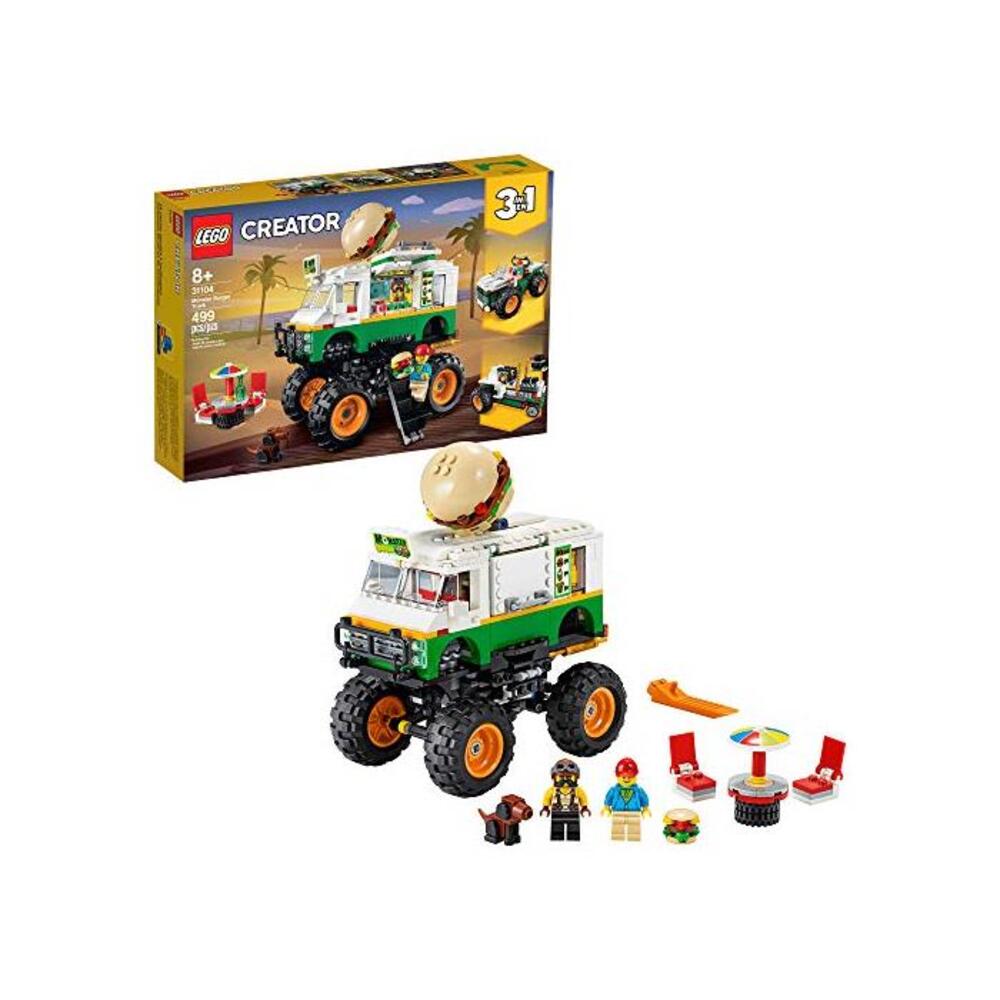 LEGO 레고 크리에이터 3in1 몬스터 Burger Truck 31104 빌딩 Kit, Cool Buildable 몬스터 Truck 토이 for Kids, New 2020 (499 Pieces) B07WJJGHL9