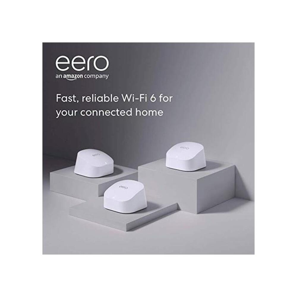 All-new Amazon eero 6 dual-band mesh Wi-Fi 6 system with built-in Zigbee smart home hub 3-pack (1 router + 2 extenders) B086PGZRGK