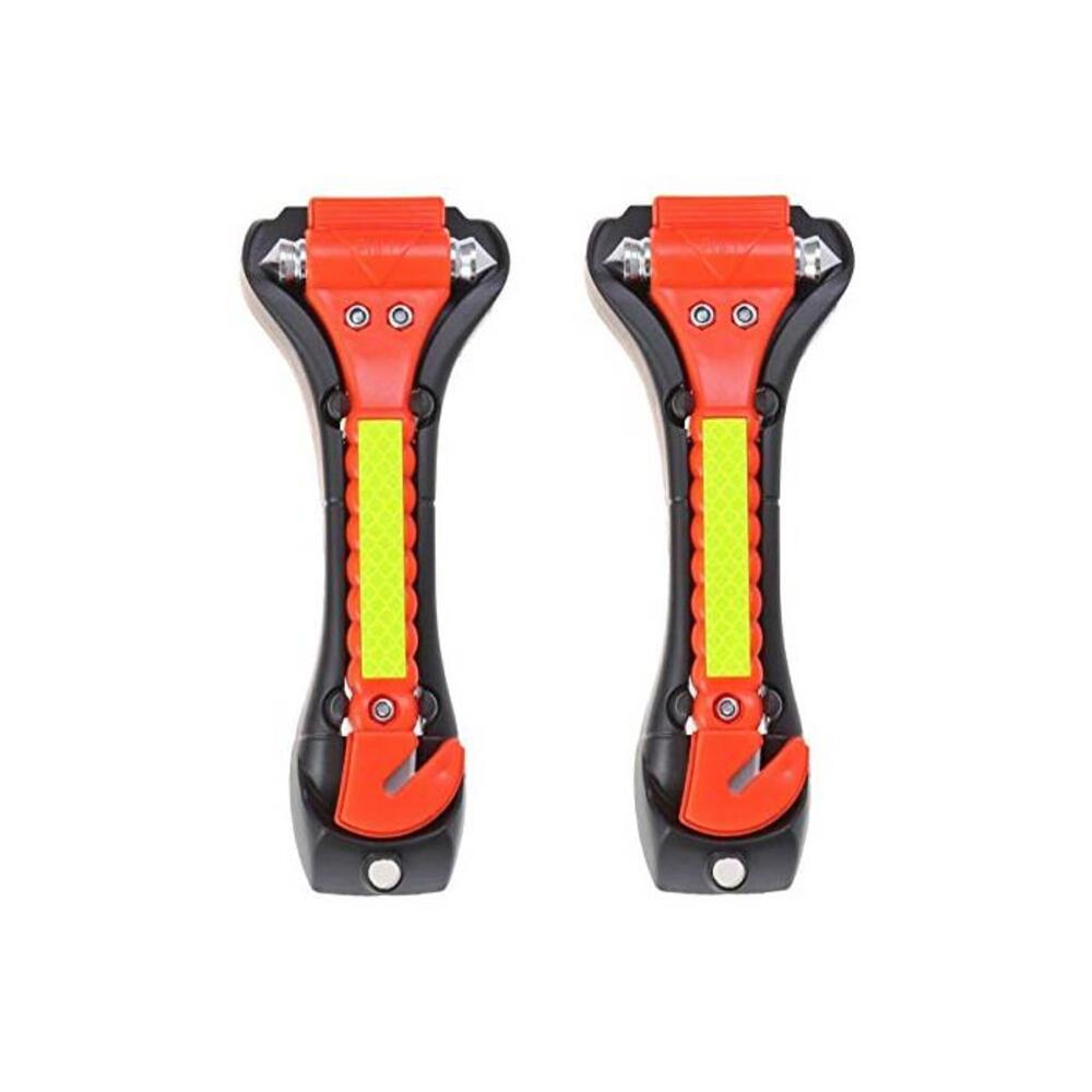 Escape Tool 2 Pack for Car, Auto Emergency Safety Hammer with Car Window Glass Breaker and Seat Belt Cutter B07RSSVPK9
