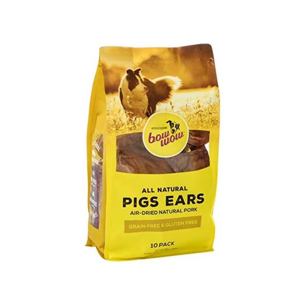 Bow Wow, Pigs Ears, Dog Treats, All Sizes, 10 Pack, All Natural Air Dried B0883BFD58
