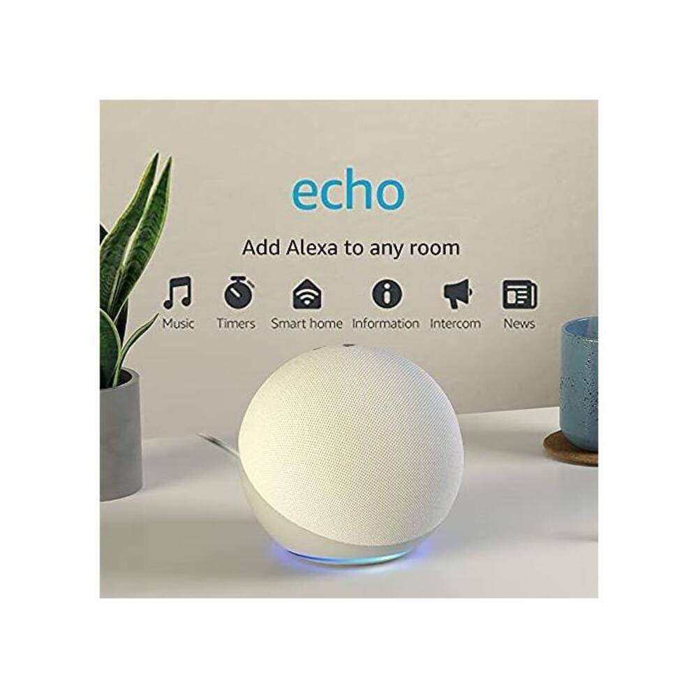 All-new Echo (4th Gen) With premium sound, smart home hub, and Alexa Glacier White B085FXDTV1