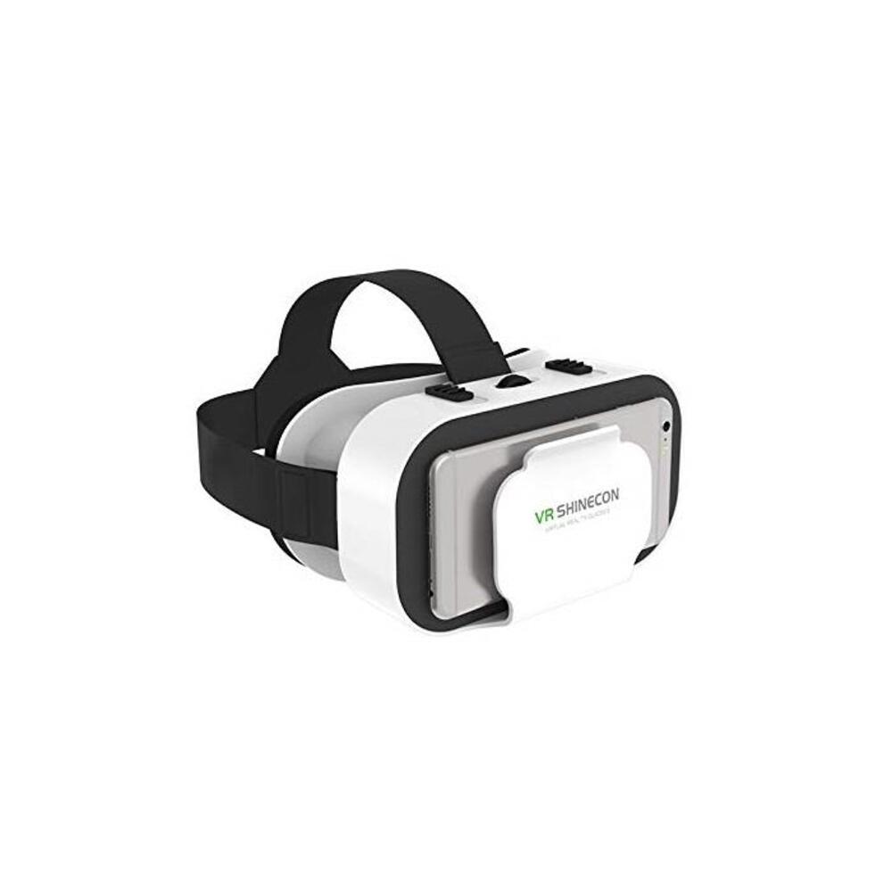 Virtual Reality Headset Glasses for Cell Phone, Universal Adjustable Lightweight 3D VR Glasses for Mobile Games &amp; Movies, Compatible 4.7-6 inch iPhone or Android, White B07YYK32LN