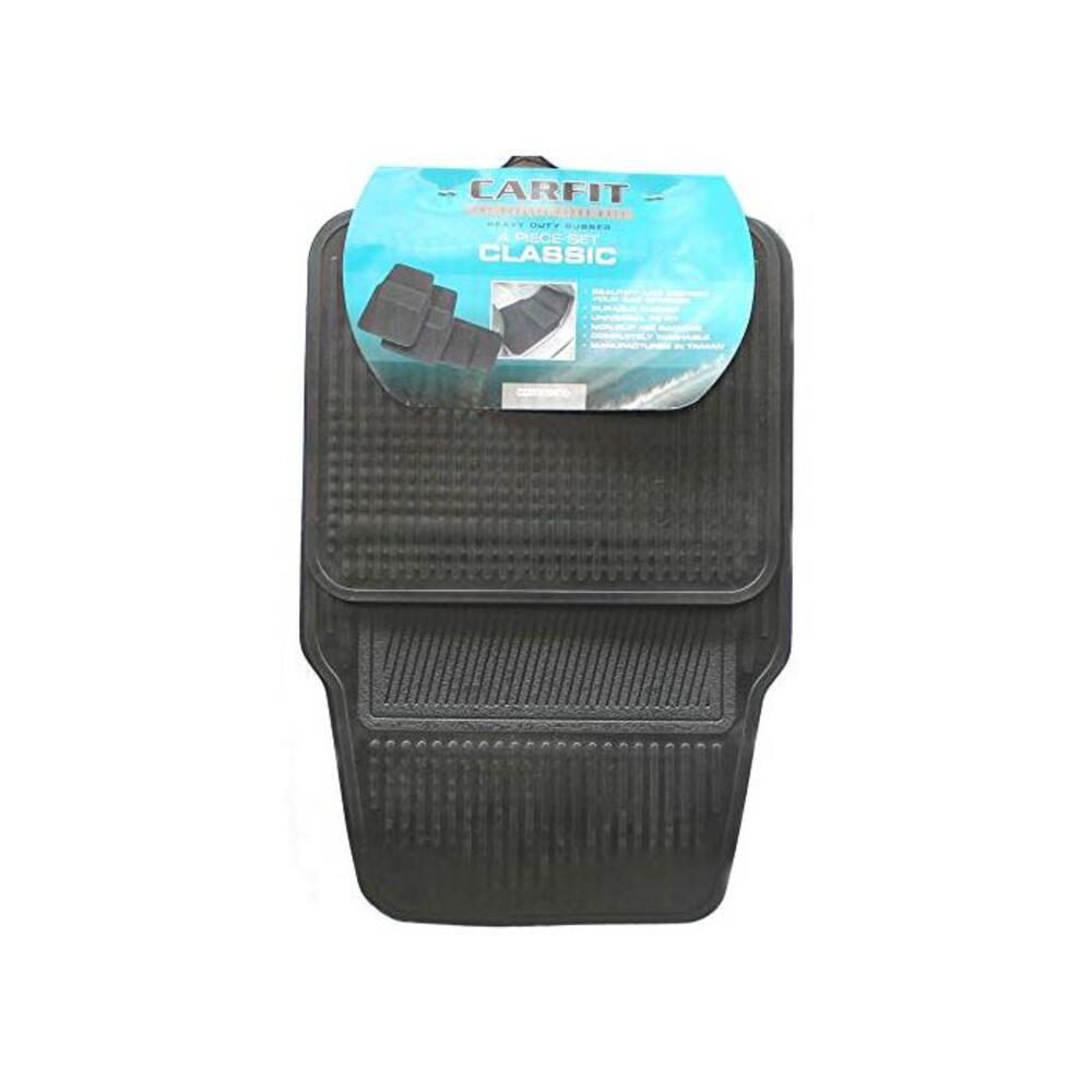 Carfit 4550041 Classic Rubber Car Floor Mat 4 Piece Set, Black B07GBX6YP3