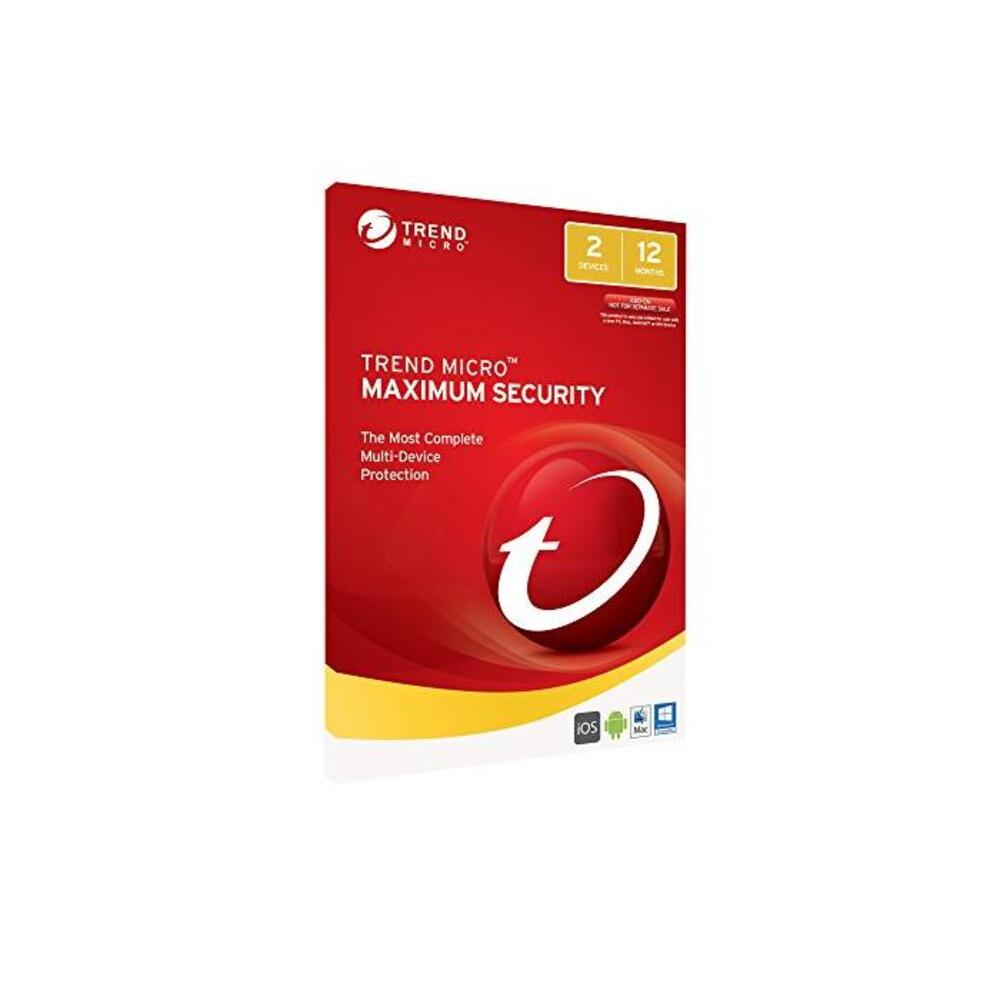 Trend Micro Maximum Security 2017 (1-2 Devices) 1 Year Multi-Device Oem (No CD Media) B077G7MSNR