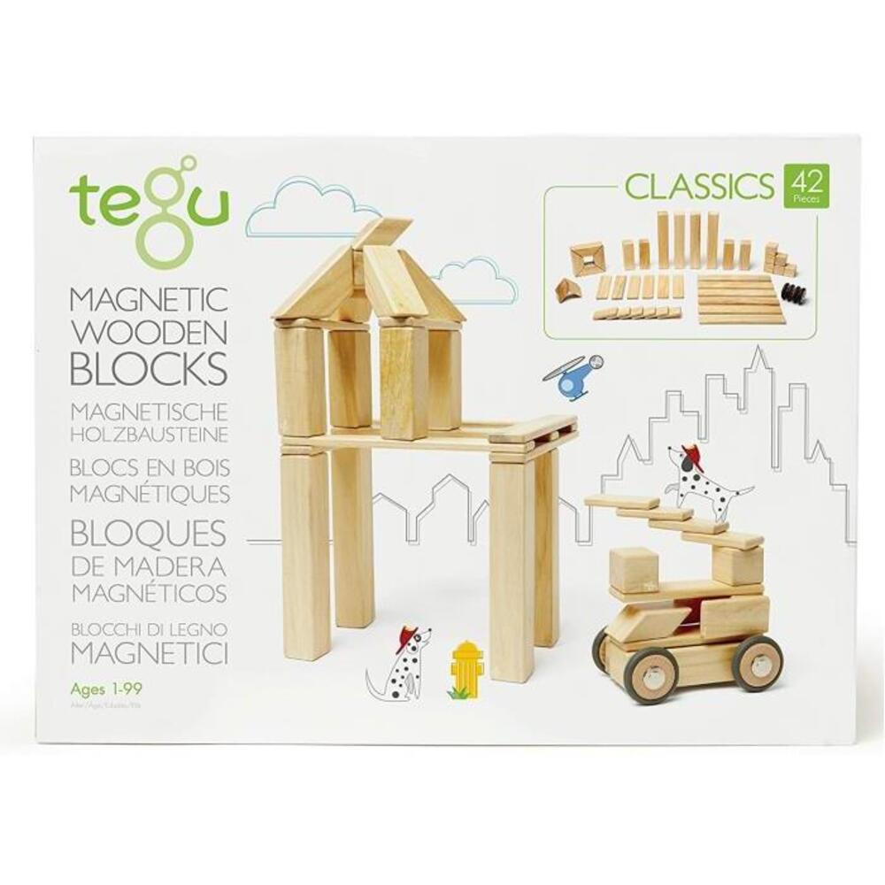 42 Piece Tegu Magnetic Wooden Block Set, Natural B00IQ8MXEE