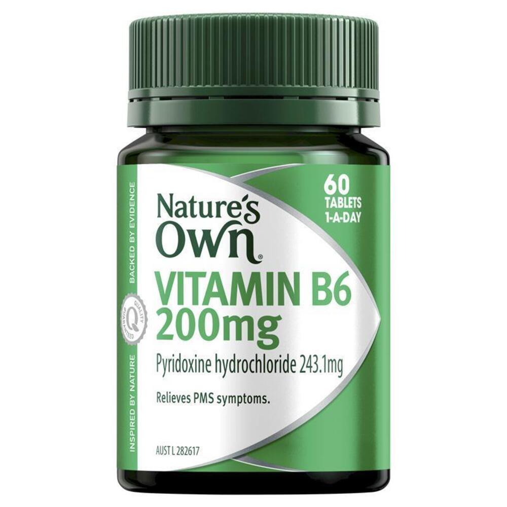 네이쳐스온 비타민 B6 200mg 60타블렛 Natures Own Vitamin B6 200mg 60 Tablets